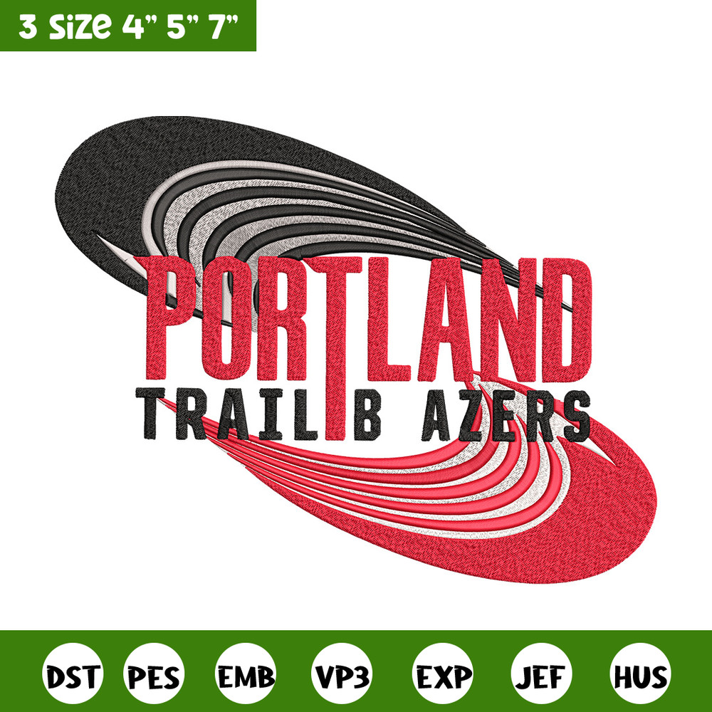 Portland Trail Blazers no 1 embroidery design,NBA embroidery, Sport embroidery,Embroidery design,Logo sport embroidery..jpg