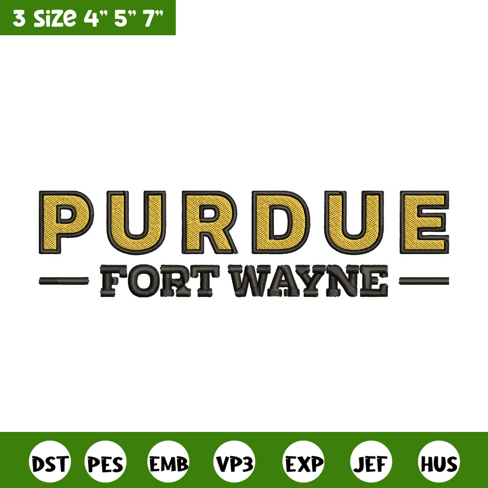 Purdue Fort Wayne logo embroidery design, NCAA embroidery, Sport embroidery, logo sport embroidery, Embroidery design.jpg
