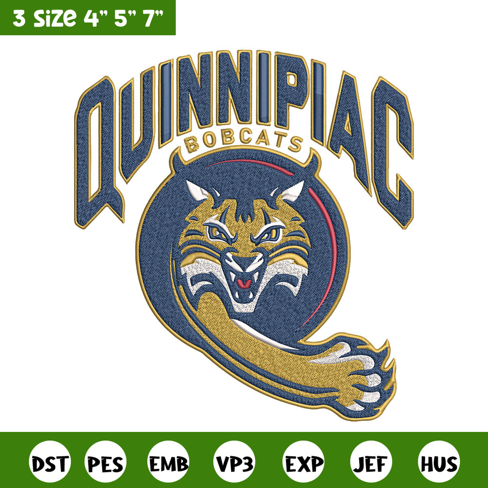 Quinnipiac University Logo embroidery design, NCAA embroidery, Sport embroidery, logo sport embroidery,Embroidery design.jpg