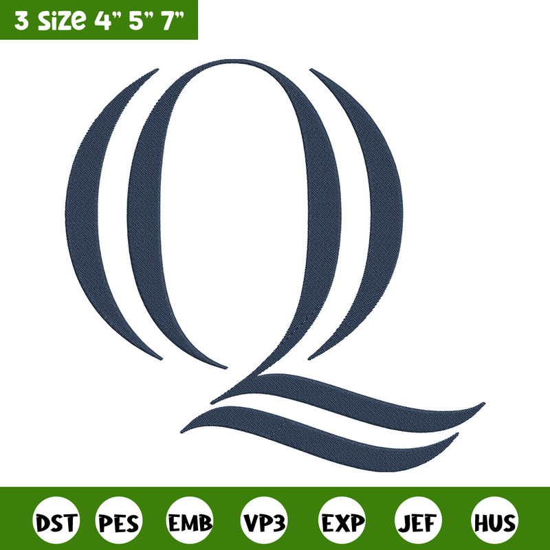Quinnipiac University logo embroidery design, NCAA embroidery, Sport embroidery,logo sport embroidery, Embroidery design.jpg