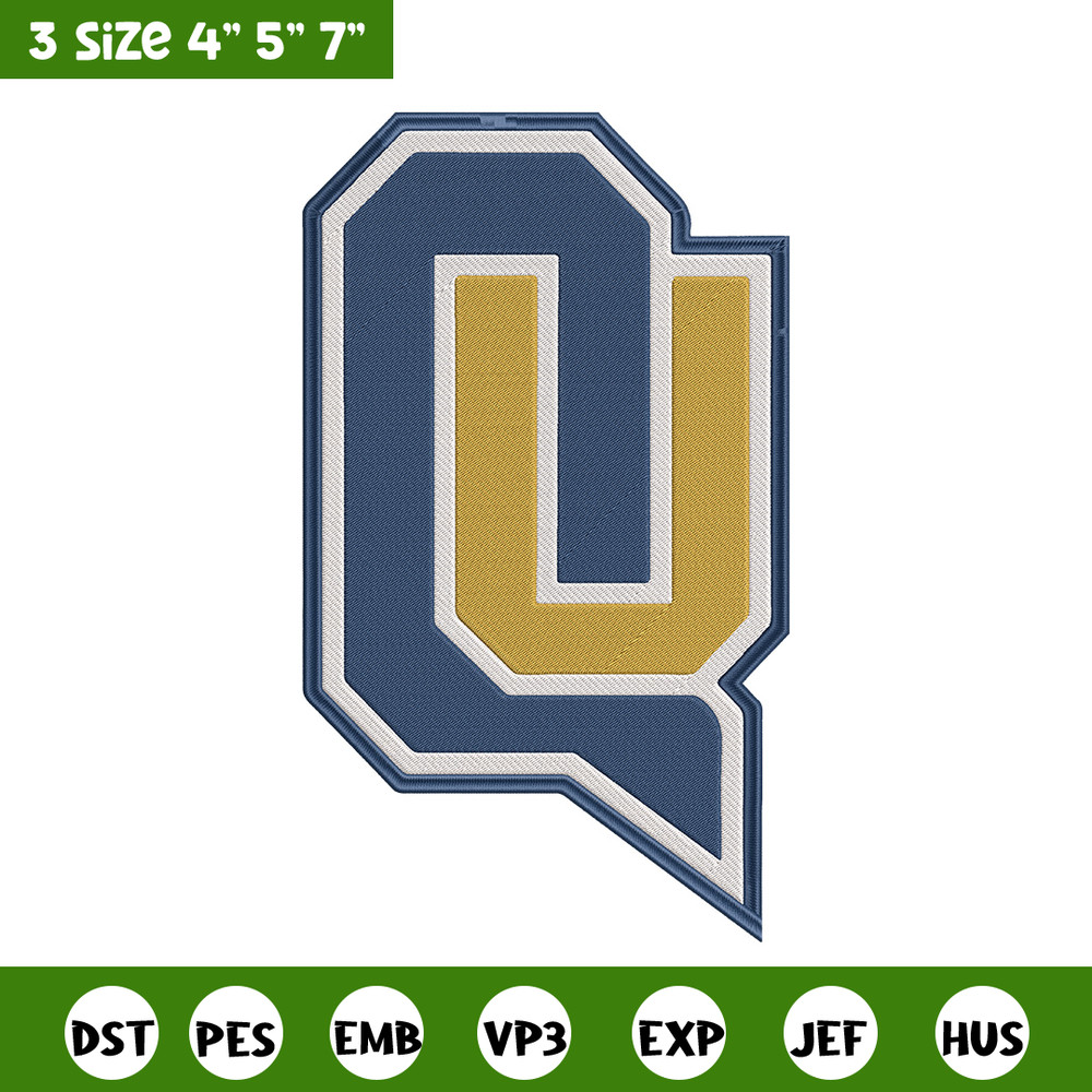 Quinnipiac University logo embroidery design, NCAA embroidery,Sport embroidery,logo sport embroidery,Embroidery design..jpg