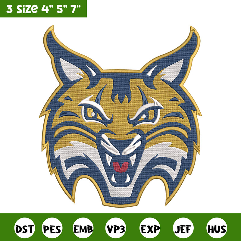 Quinnipiac University mascot embroidery design, NCAA embroidery,Sport embroidery,Embroidery design,Logo sport embroidery.jpg