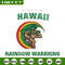 Rainbow Warriors logo embroidery design, NCAA embroidery, Embroidery design, Logo sport embroidery,Sport embroidery.jpg