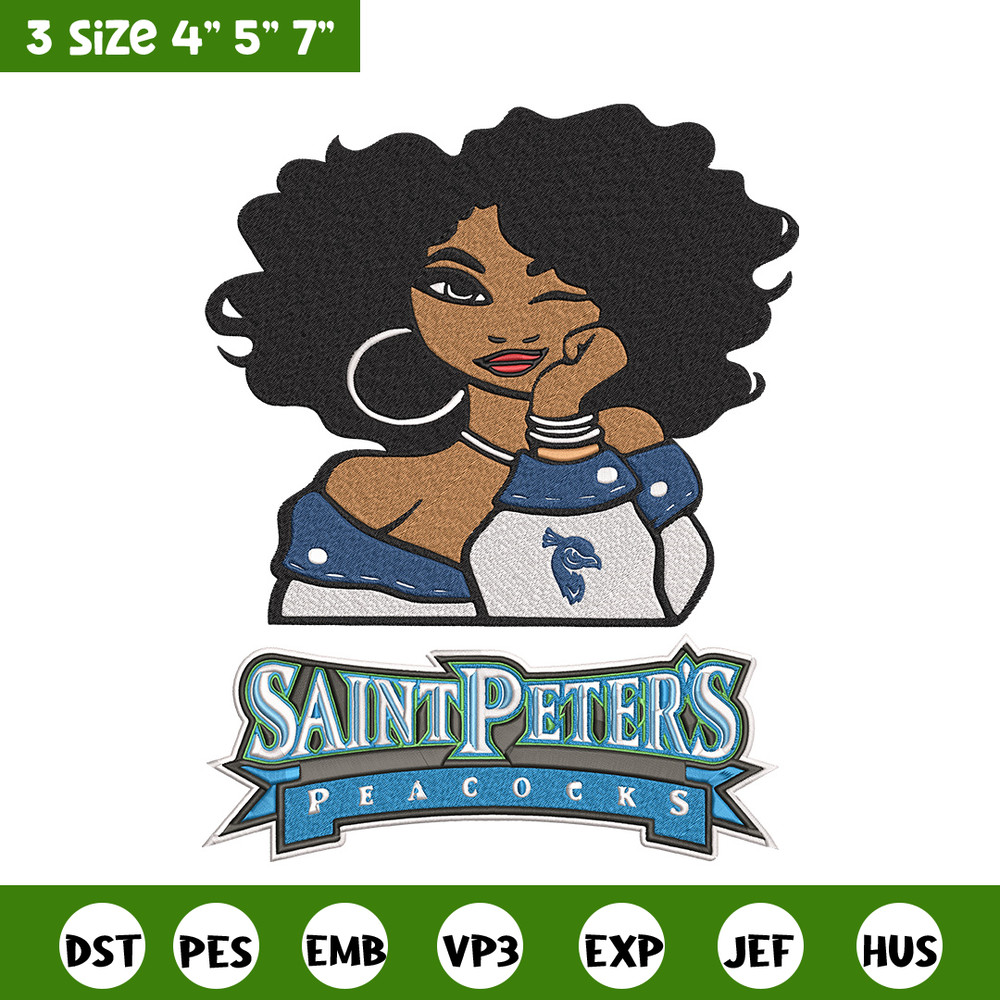 Saint Peters girl embroidery design, NCAA embroidery, Embroidery design, Logo sport embroidery,Sport embroidery.jpg