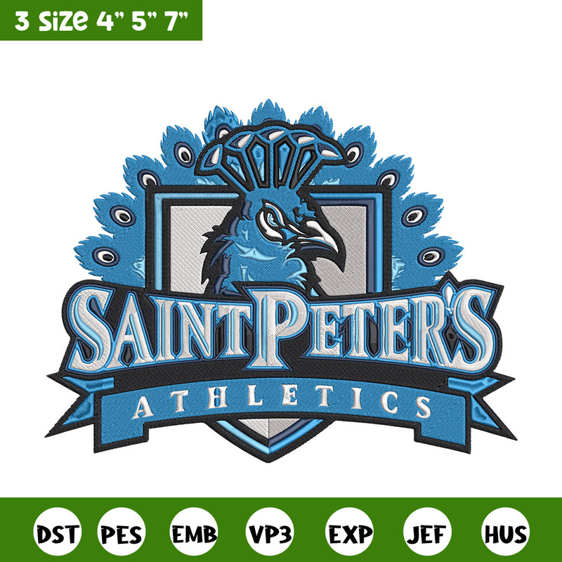 Saint Peters logo embroidery design, NCAA embroidery,Sport embroidery,Logo sport embroidery, Embroidery design.jpg