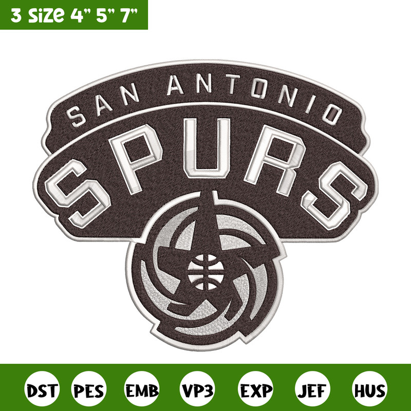 San Antonio Spurs logo embroidery design, NBA embroidery, Embroidery design, Logo sport embroidery, Sport embroidery.jpg