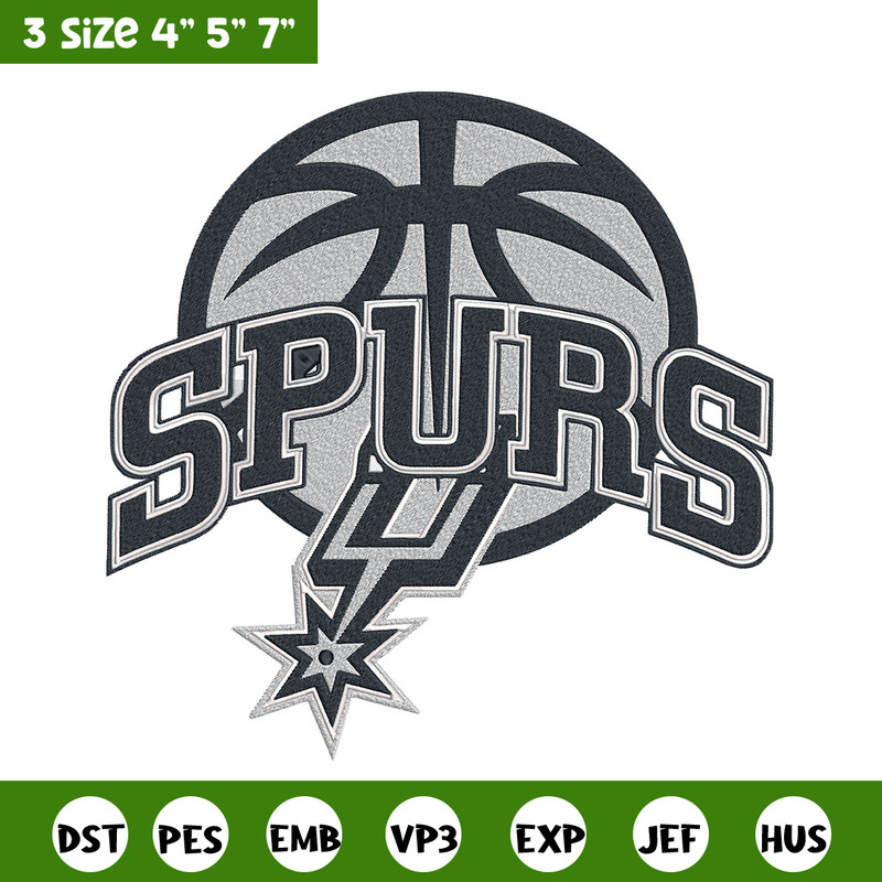 San Antonio Spurs logo embroidery design, NBA embroidery, Embroidery design,Logo sport embroidery,Sport embroidery.jpg