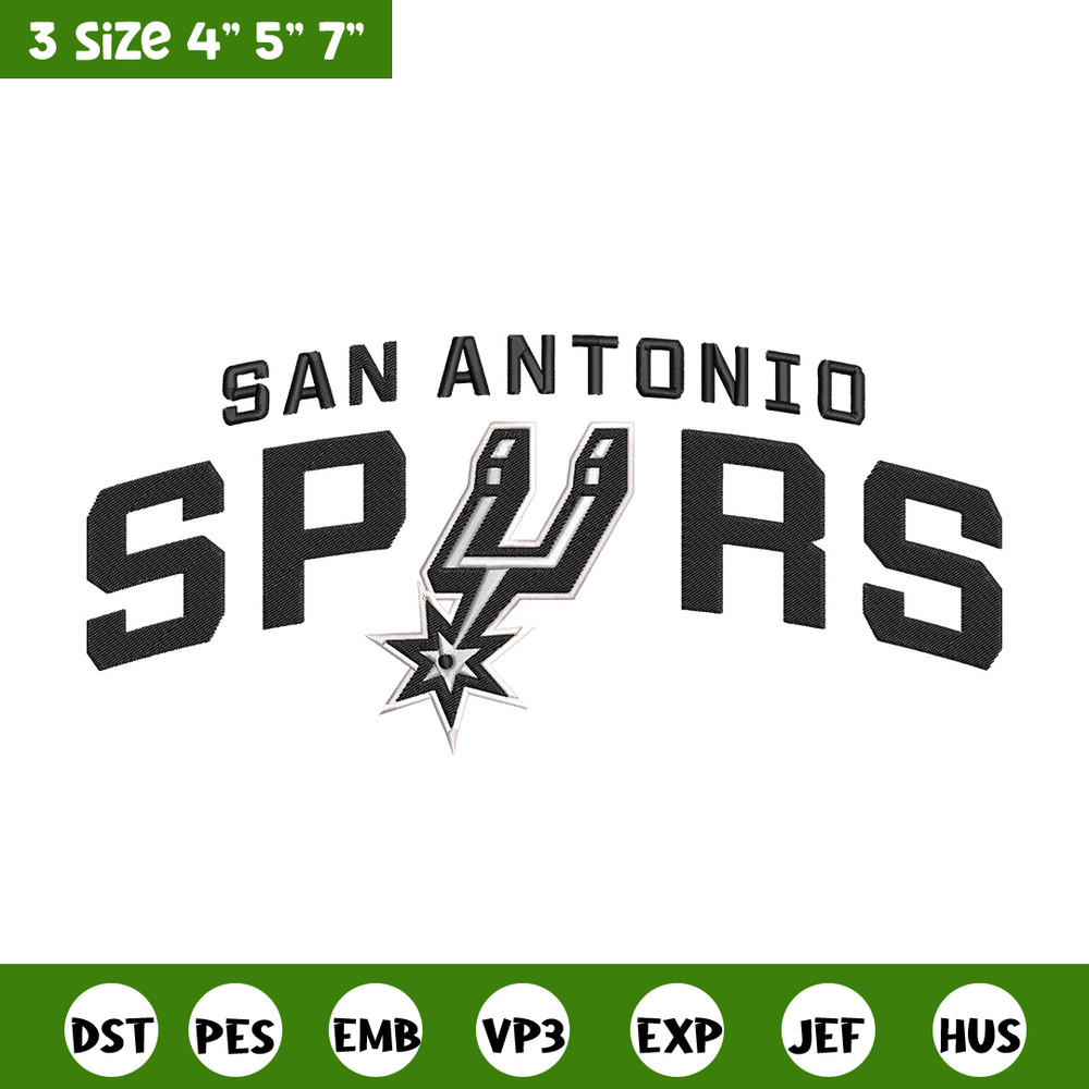 San Antonio Spurs Logo embroidery design, NBA embroidery, Sport embroidery, Embroidery design, Logo sport embroidery..jpg