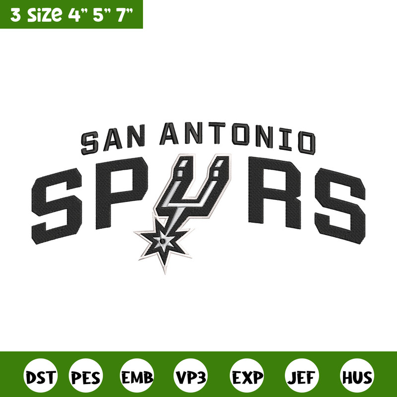 San Antonio Spurs Logo embroidery design, NBA embroidery, Sport embroidery, Embroidery design, Logo sport embroidery..jpg