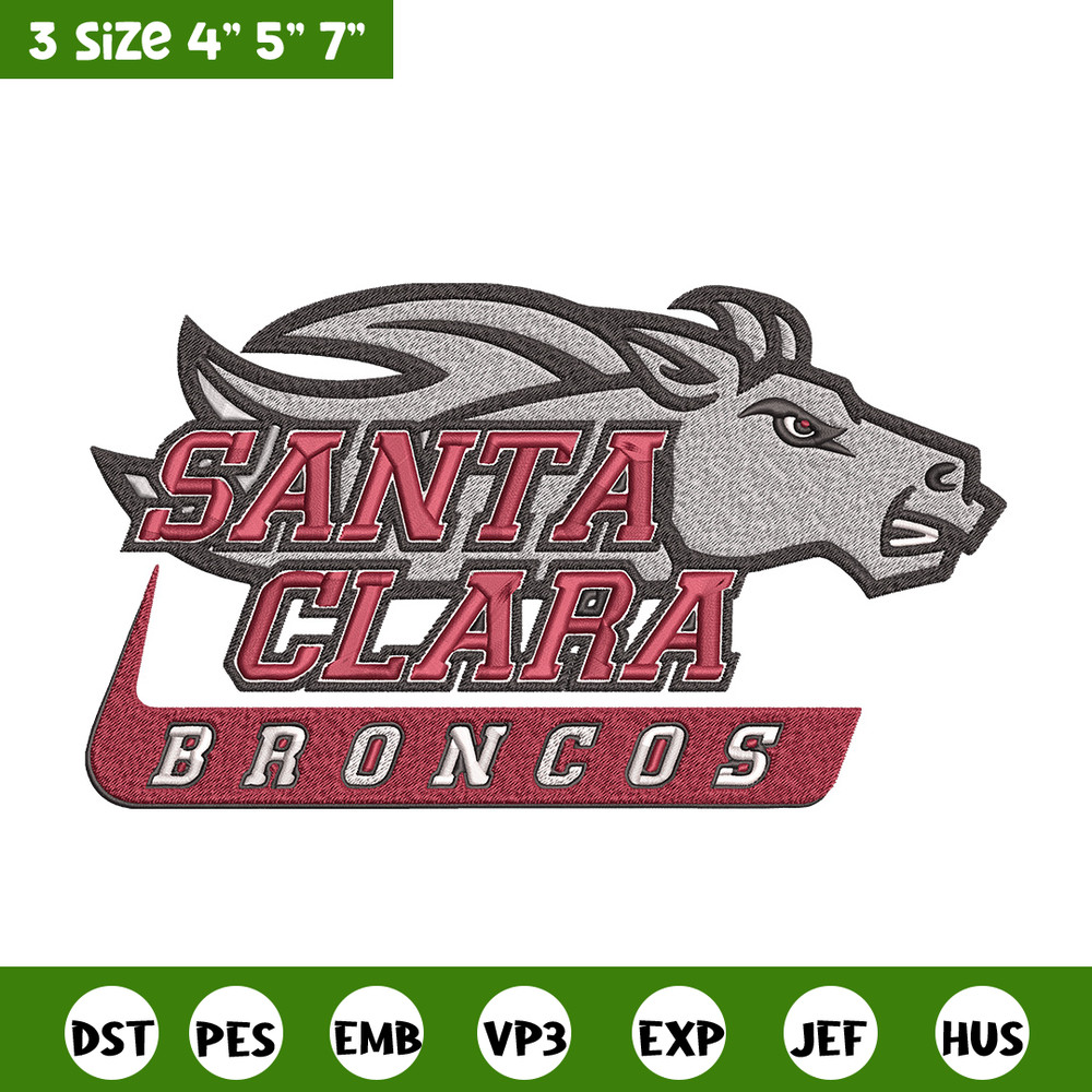 Santa Clara Broncos logo embroidery design, NCAA embroidery, Sport embroidery,logo sport embroidery,Embroidery design..jpg