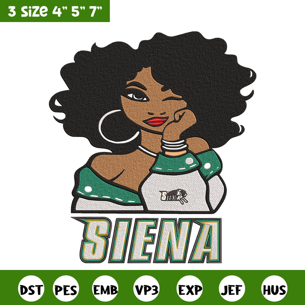 Siena College girl embroidery design, NCAA embroidery, Embroidery design,Logo sport embroidery,Sport embroidery.jpg