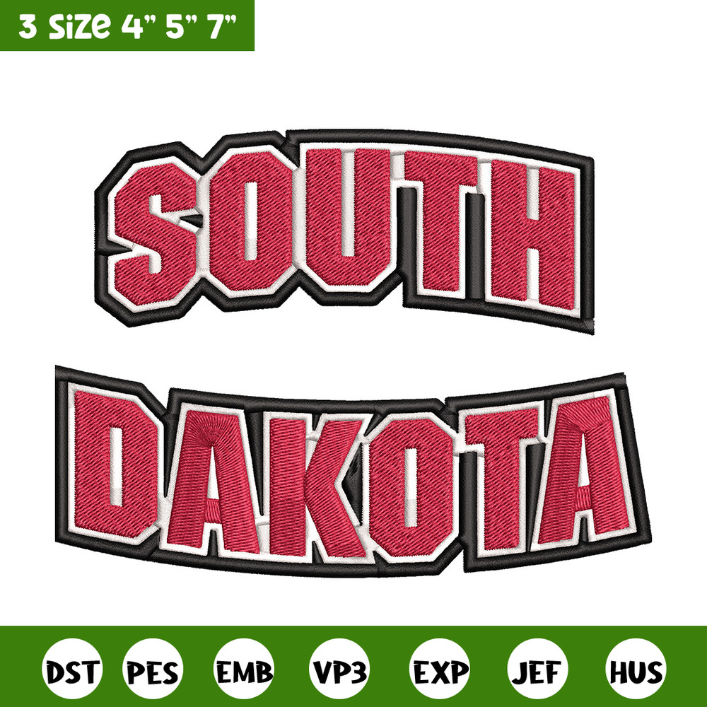 South Dakota Coyotes logo embroidery design, NCAA embroidery, Embroidery design,Logo sport embroidery,Sport embroidery.jpg