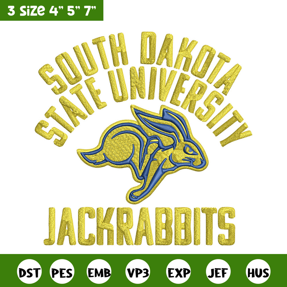 South Dakota State logo embroidery design, NCAA embroidery, Embroidery design, Logo sport embroidery, Sport embroidery..jpg