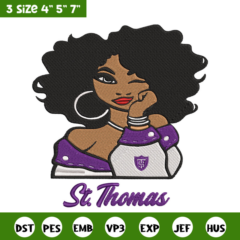 St. Thomas girl embroidery design, NCAA embroidery, Sport embroidery, logo sport embroidery, Embroidery design.jpg