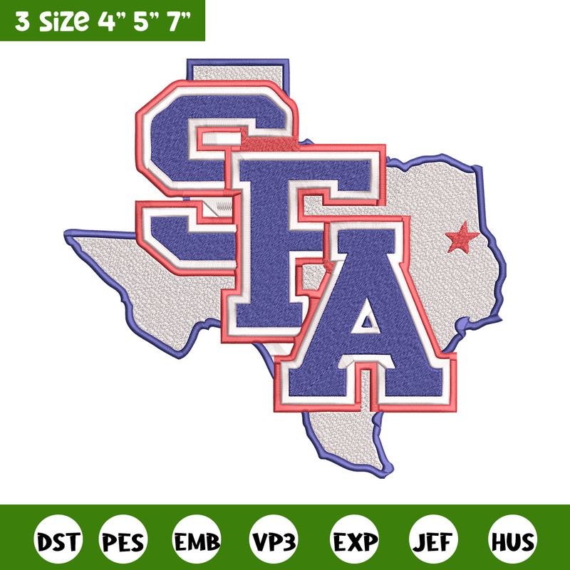 Stephen F. Austin logo embroidery design,NCAA embroidery,Embroidery design, Logo sport embroidery, Sport embroidery.jpg