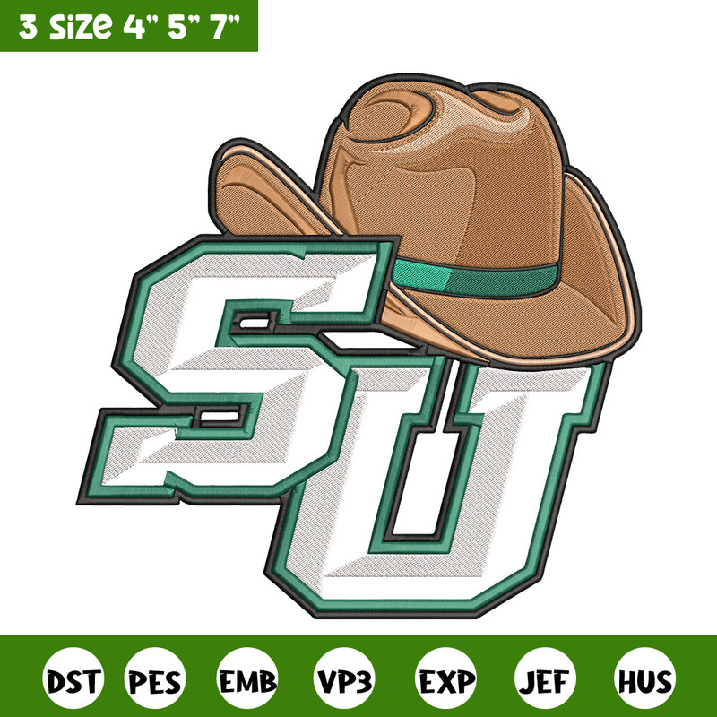 Stetson Hatters logo embroidery design, NCAA embroidery, Sport embroidery,Logo sport embroidery,Embroidery design.jpg