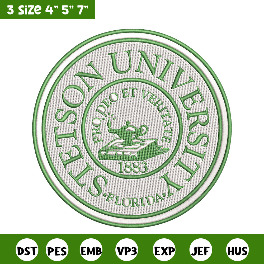 Stetson University logo embroidery design, NCAA embroidery, Sport embroidery,Logo sport embroidery,Embroidery design.jpg
