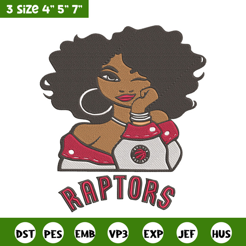 Toronto Raptors girl embroidery design, NBA embroidery, Sport embroidery,Embroidery design, Logo sport embroidery..jpg