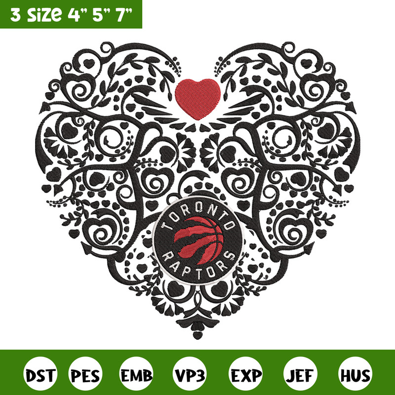 Toronto Raptors heart embroidery design, NBA embroidery, Sport embroidery,Embroidery design, Logo sport embroidery..jpg