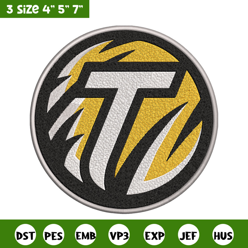Towson Tigers logo embroidery design, NCAA embroidery,Embroidery design,Logo sport embroidery,Sport embroidery.jpg