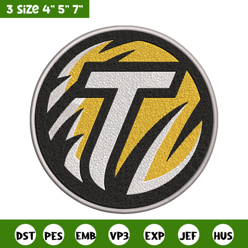 Towson Tigers logo embroidery design, NCAA embroidery,Embroidery design,Logo sport embroidery,Sport embroidery.jpg