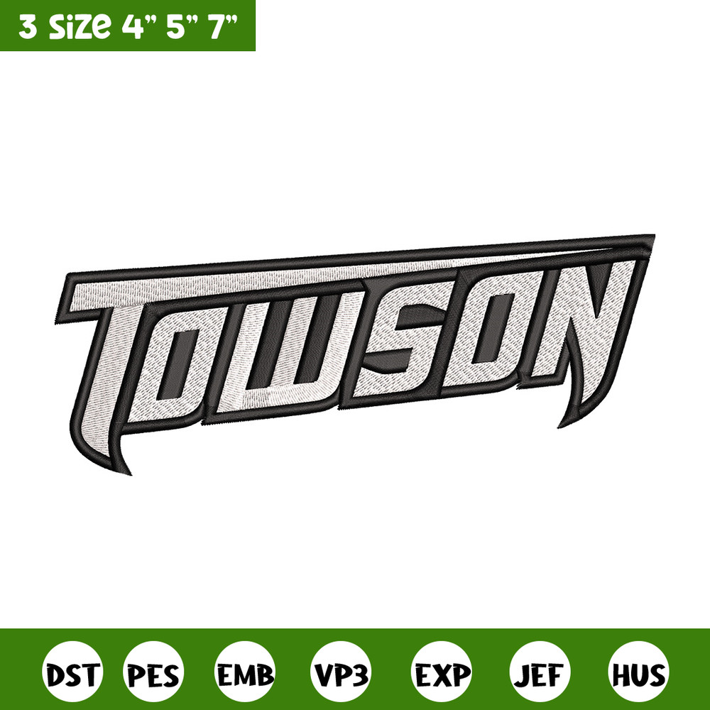 Towson University logo embroidery design, NCAA embroidery, Sport embroidery, logo sport embroidery, Embroidery design.jpg