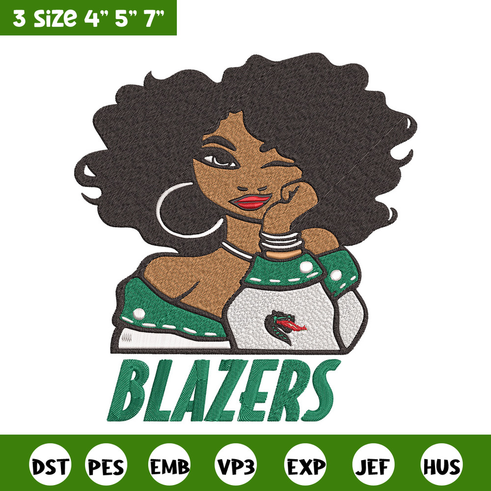 UAB Blazers girl embroidery design, NCAA embroidery, Embroidery design,Logo sport embroidery,Sport embroidery.jpg