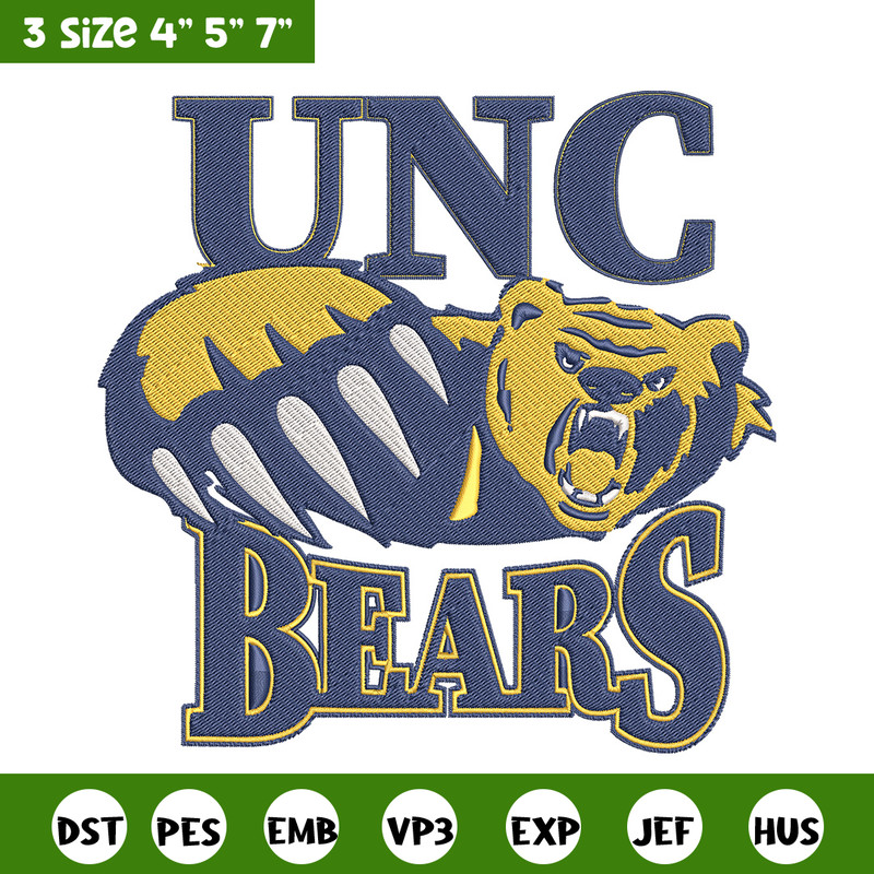 UNC Bears logo embroidery design, NCAA embroidery, Sport embroidery,Logo sport embroidery,Embroidery design.jpg