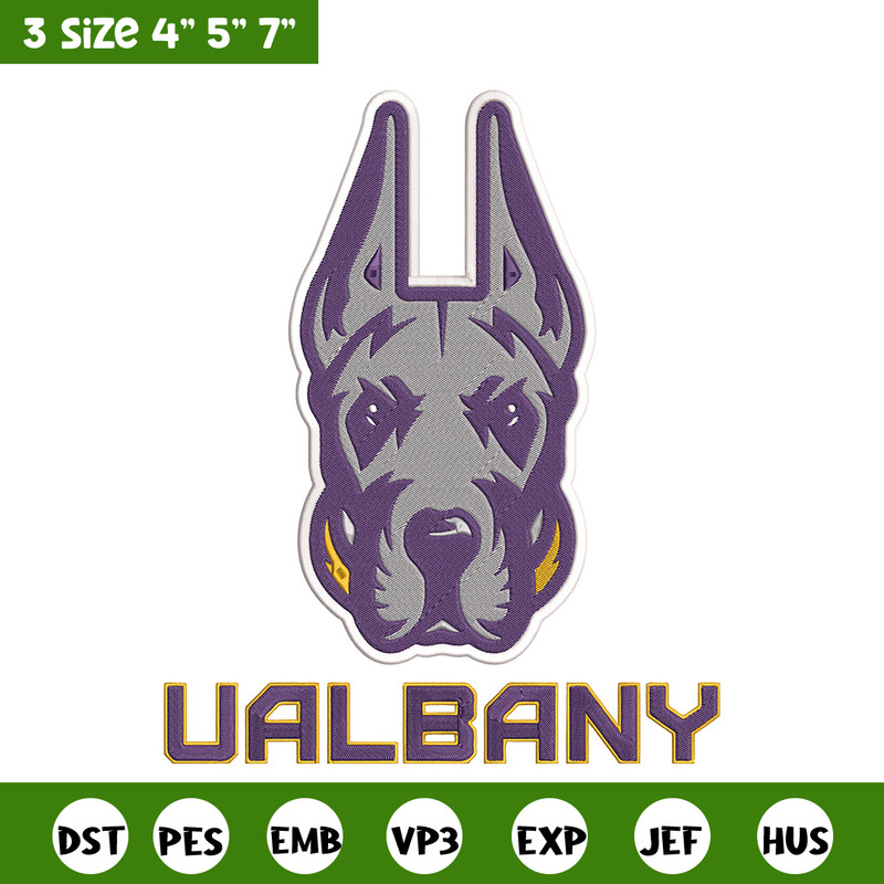 University at Albany logo embroidery design, NCAA embroidery,Sport embroidery, Embroidery design, Logo sport embroidery.jpg
