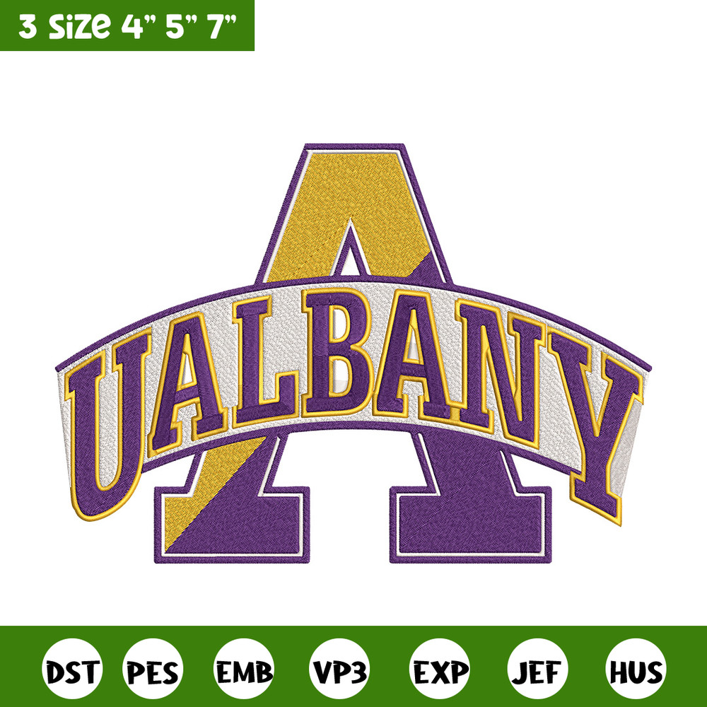 University at Albany logo embroidery design,NCAA embroidery, Sport embroidery,logo sport embroidery,Embroidery design.jpg