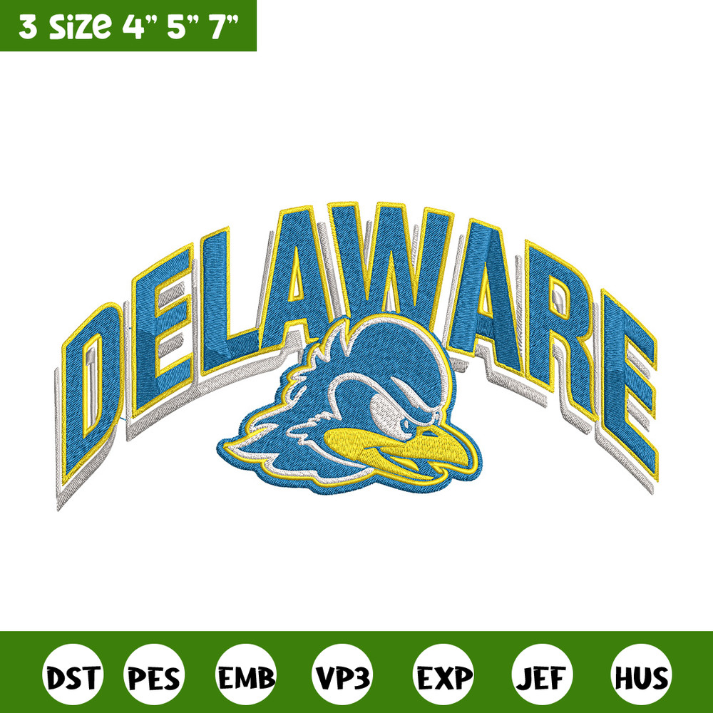 University Delaware logo embroidery design, NCAA embroidery, Embroidery design, Logo sport embroidery,Sport embroidery.jpg