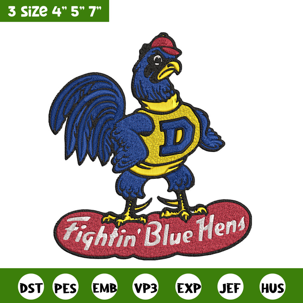 University Delaware mascot embroidery design,NCAA embroidery,Embroidery design,Logo sport embroidery, Sport embroidery..jpg