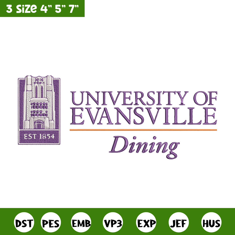 University Evansville logo embroidery design, Sport embroidery, logo sport embroidery, Embroidery design,NCAA embroidery.jpg