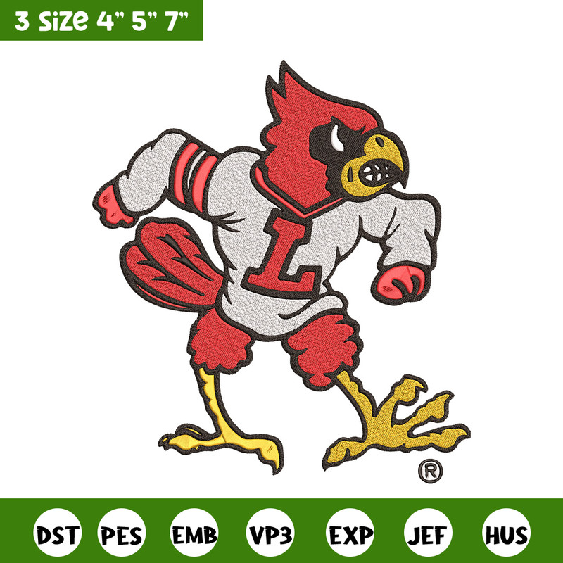 University Louisville logo embroidery design, Sport embroidery, logo sport embroidery, Embroidery design,NCAA embroidery.jpg