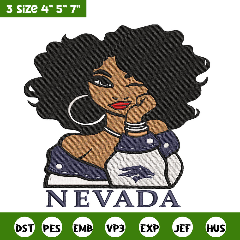 University Nevada girl embroidery design, NCAA embroidery, Embroidery design, Logo sport embroidery, Sport embroidery..jpg