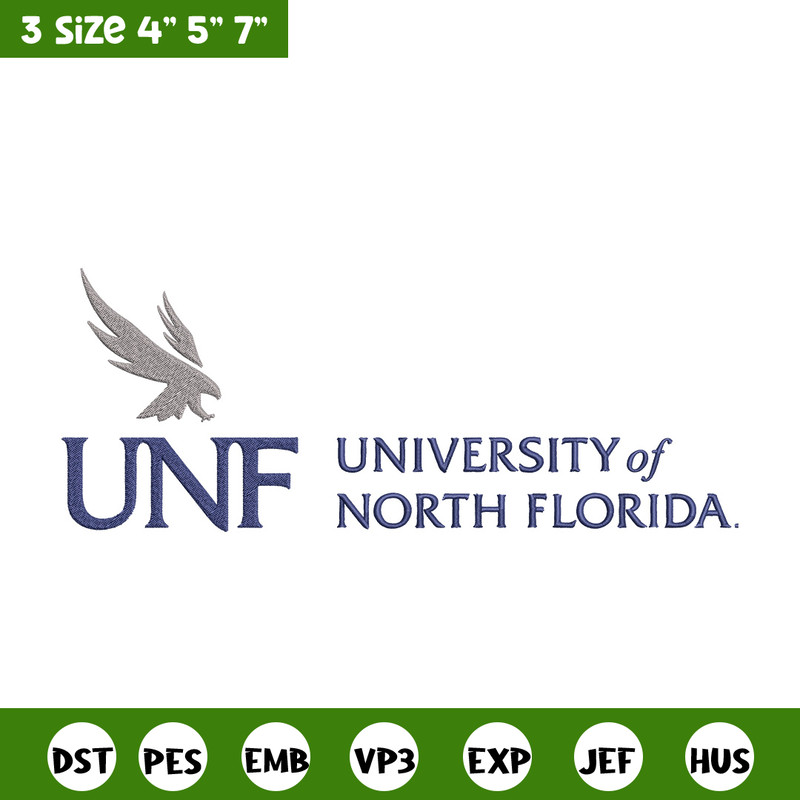 University of North Florida embroidery design, NCAA embroidery,Sport embroidery,logo sport embroidery,Embroidery design.jpg