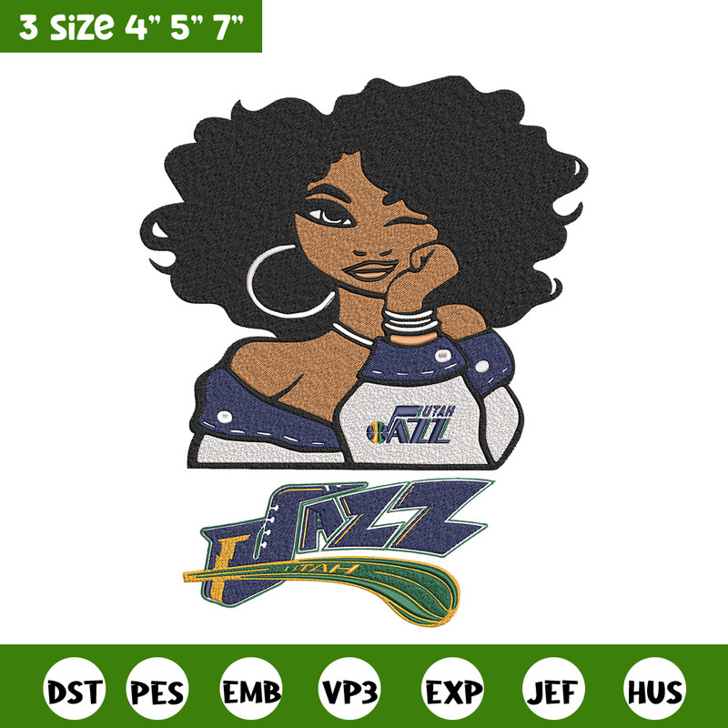 Utah Jazz girl embroidery design, NBA embroidery, Sport embroidery, Embroidery design, Logo sport embroidery.jpg