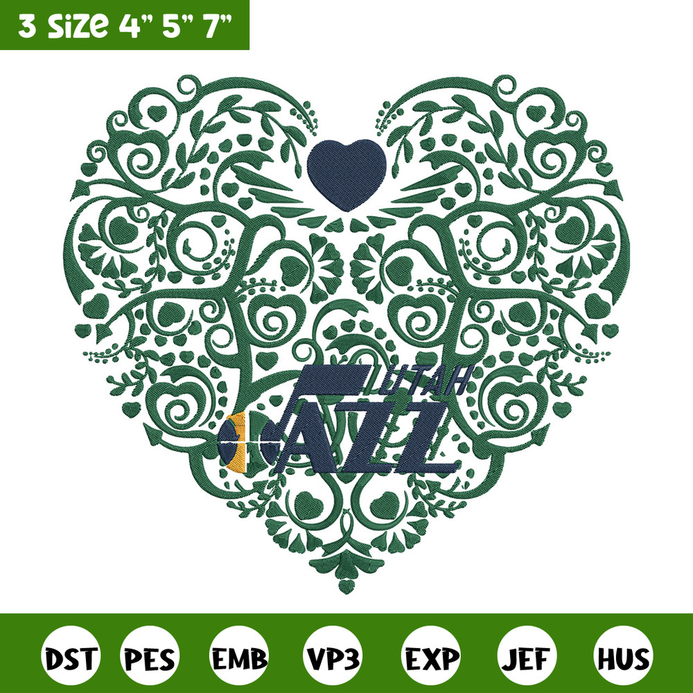 Utah Jazz heart embroidery design, NBA embroidery, Sport embroidery, Embroidery design, Logo sport embroidery.jpg