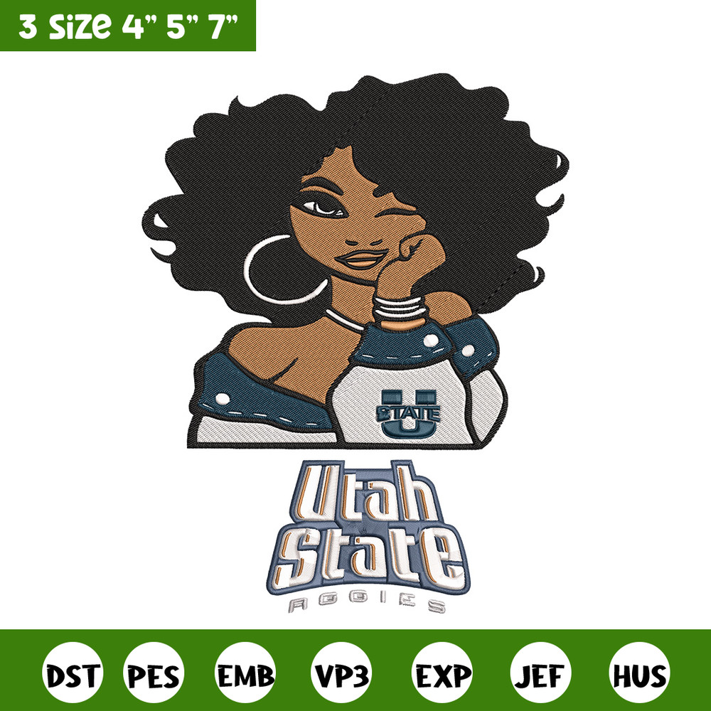 Utah state girl embroidery design,NCAA embroidery,Sport embroidery, Logo sport embroidery, Embroidery design.jpg