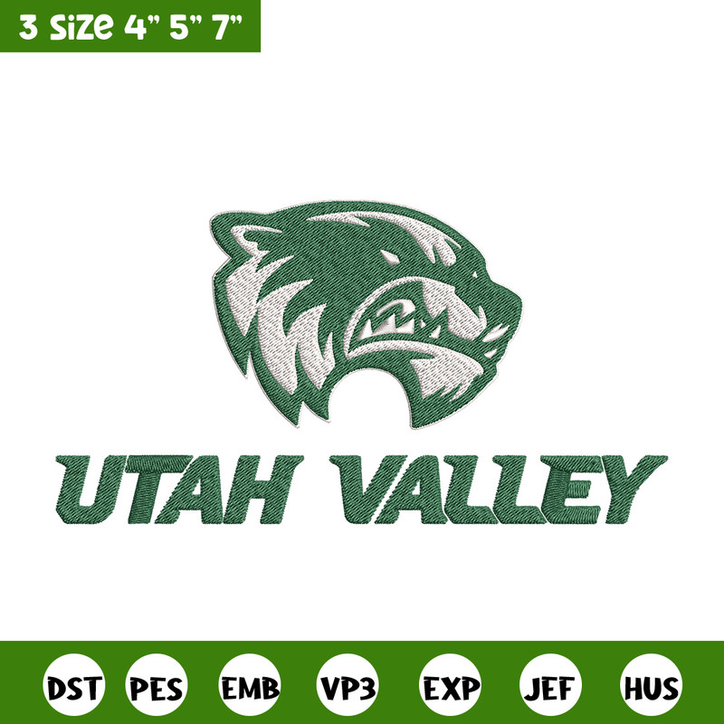 Utah Valley Wolverines logo embroidery design, NCAA embroidery, Sport embroidery,Logo sport embroidery,Embroidery design.jpg
