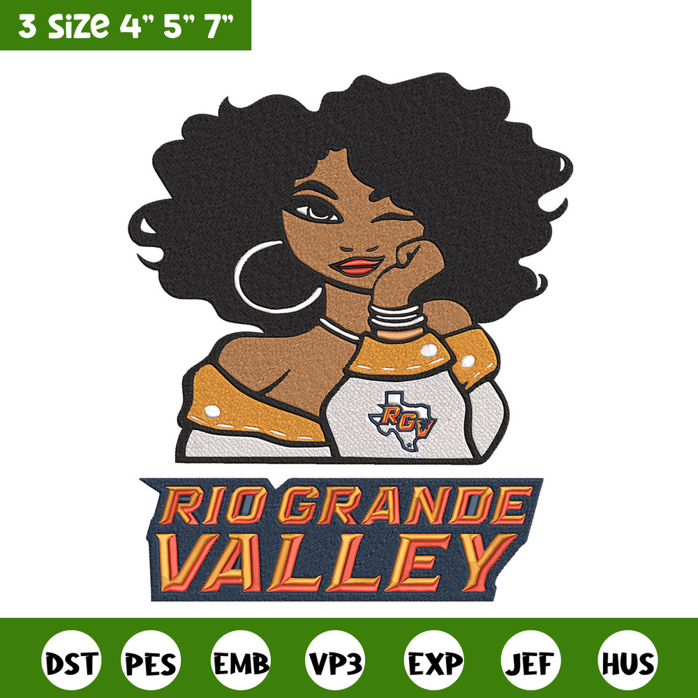 UTRGV Vaqueros girl embroidery design, NCAA embroidery, Embroidery design, Logo sport embroidery, Sport embroidery..jpg