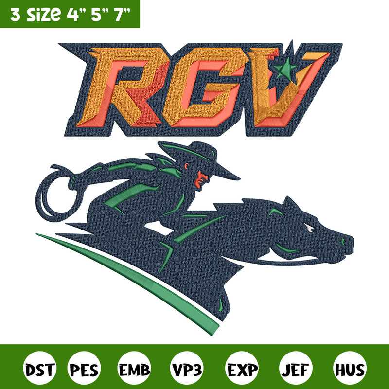 UTRGV Vaqueros logo embroidery design, Sport embroidery, logo sport embroidery,Embroidery design, NCAA embroidery..jpg