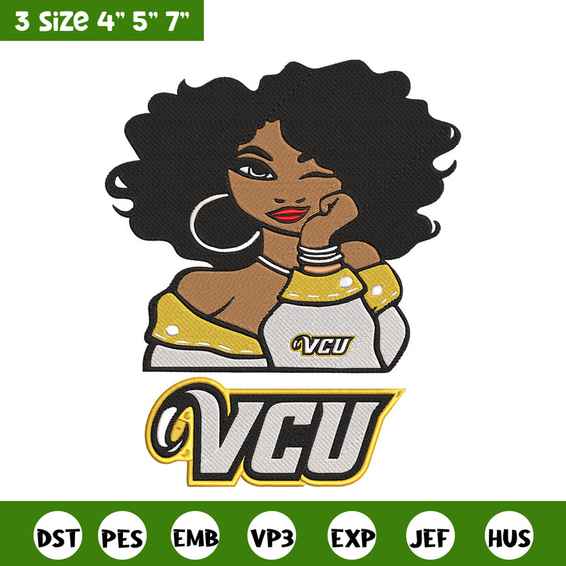 VCU Rams girl embroidery design, NCAA embroidery, Sport embroidery, logo sport embroidery, Embroidery design.jpg