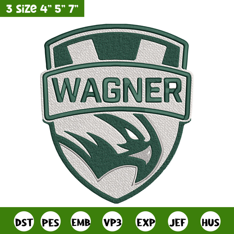 Wagner Seahawks logo embroidery design, NCAA embroidery, Embroidery design, Logo sport embroidery, Sport embroidery.jpg