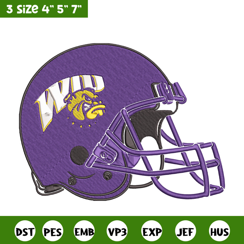 Western Illinois helmet embroidery design, NCAA embroidery, Sport embroidery,Logo sport embroidery,Embroidery design.jpg