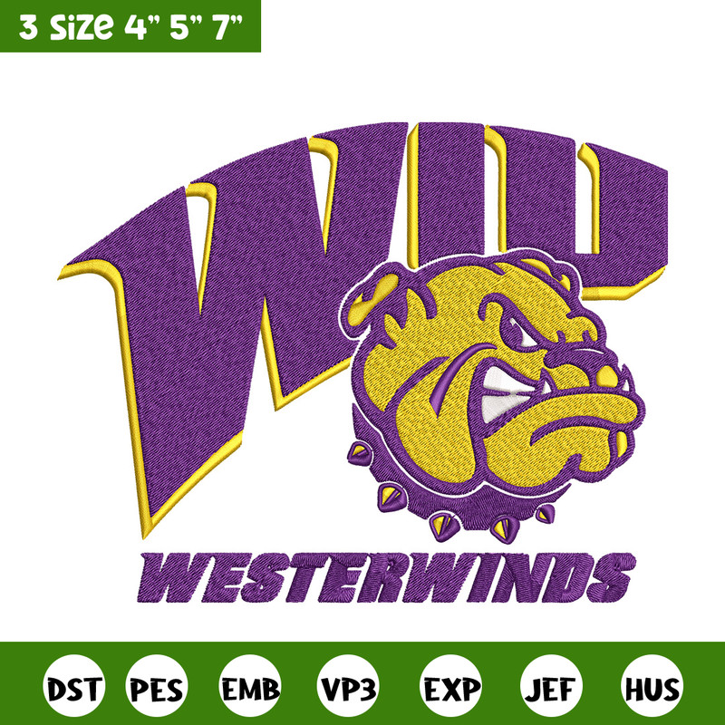 Western Illinois logo embroidery design, Sport embroidery, logo sport embroidery, Embroidery design,NCAA embroidery.jpg