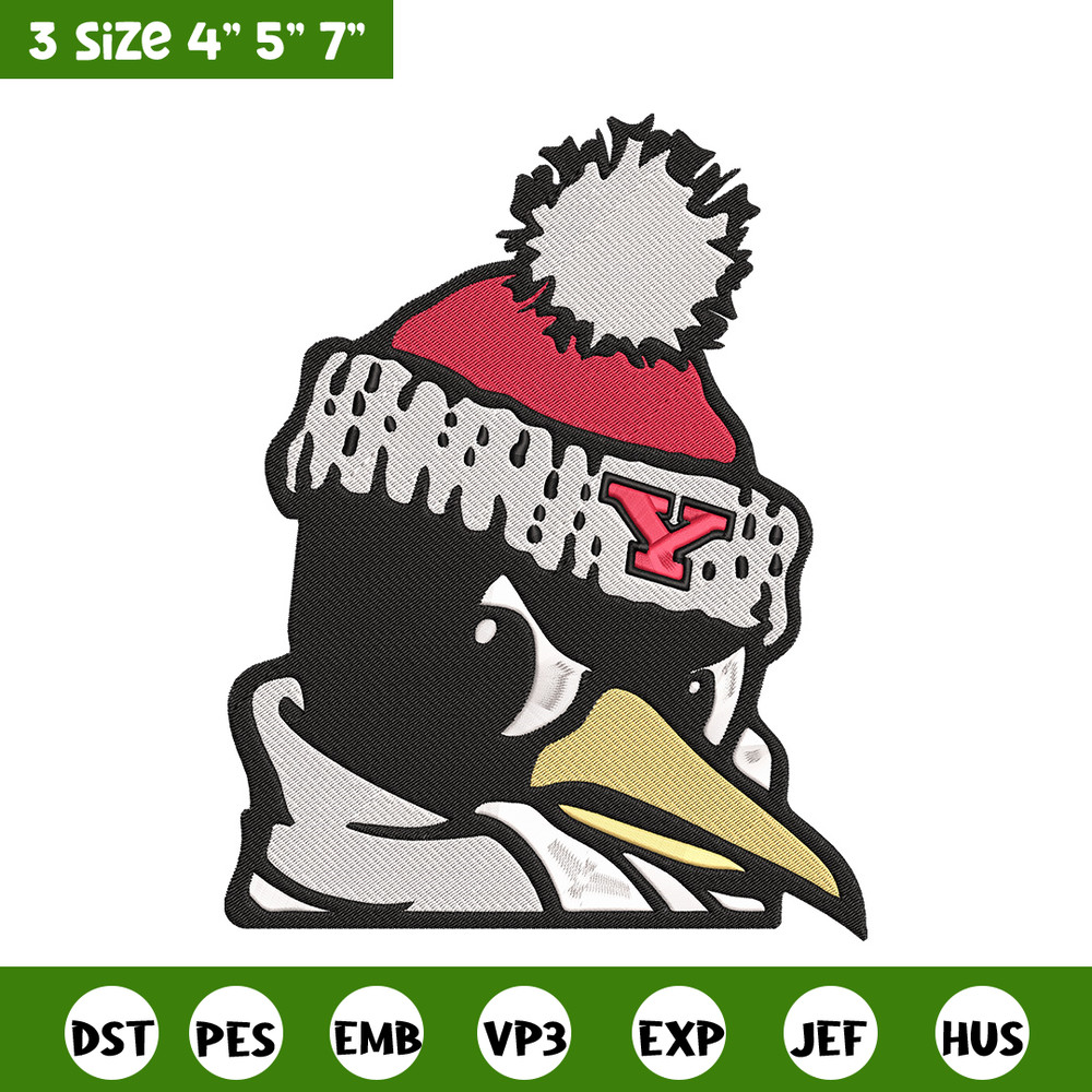Youngstown State Penguins embroidery design, NCAA embroidery, Sport embroidery,Logo sport embroidery,Embroidery design.jpg