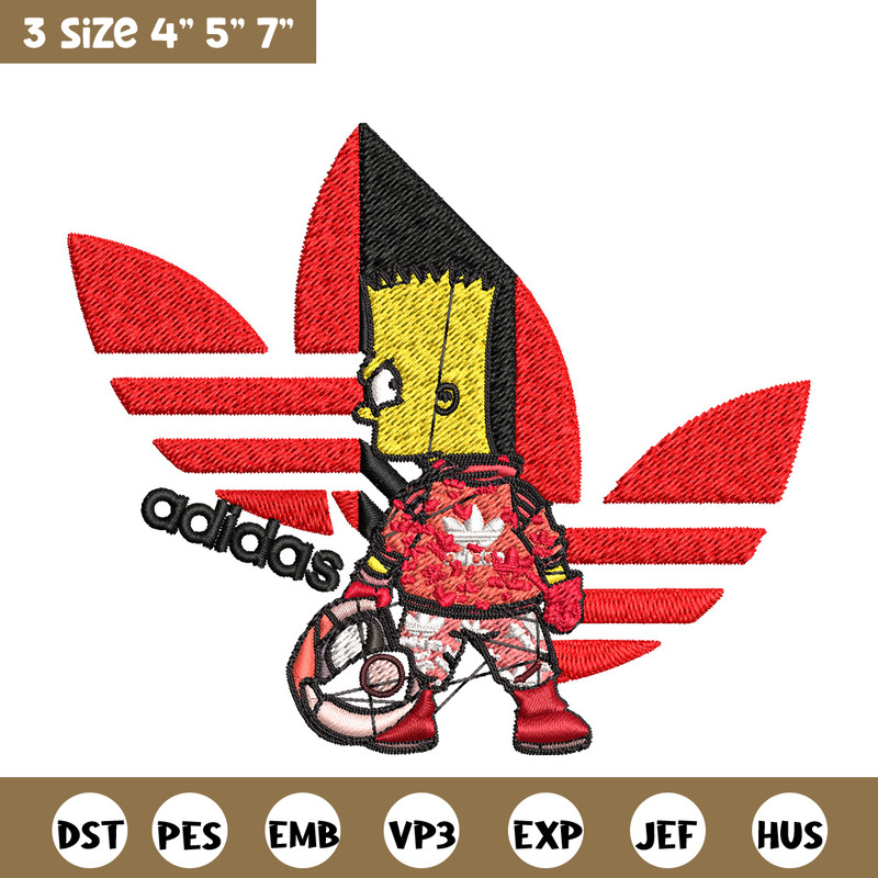 Bart racer adidas Embroidery Design, Adidas Embroidery, Brand Embroidery, Embroidery File, Logo shirt, Digital download.jpg