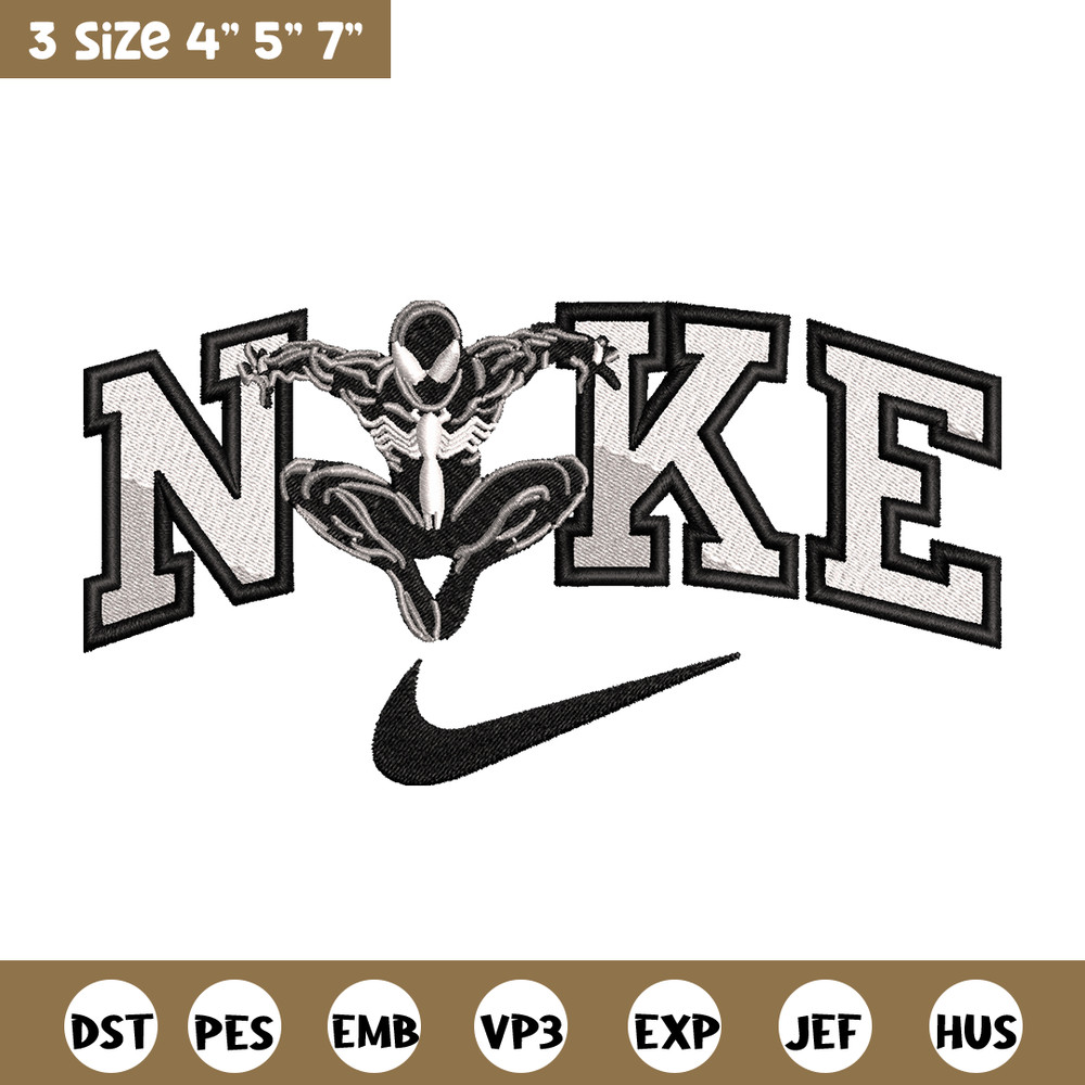 Black Spiderman Nike embroidery design, Black Spiderman embroidery, Nike design, movie design, Digital download.jpg