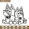 Bluey Bingo Coloring Pages Embroidery, Bluey Embroidery, Embroidery File, cartoon design, logo shirt, Digital download..jpg